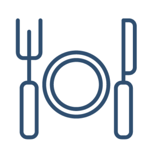 Dining and restaurant amenity icon